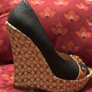 Jacobies Platform Open Toe Wedge